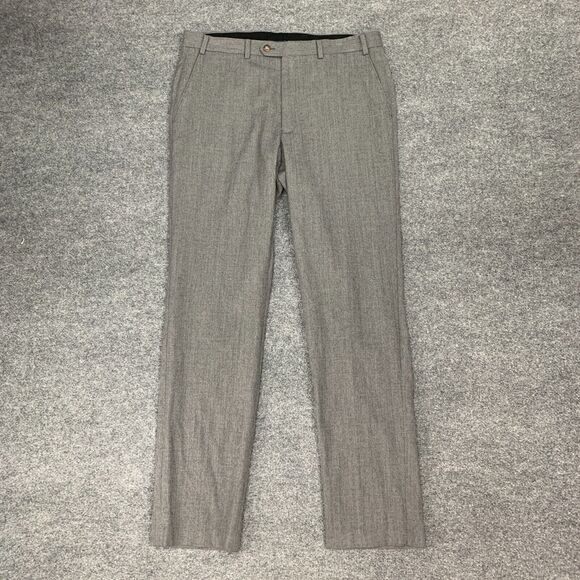 LRL Lauren Ralph Lauren Dress Pants Mens 36x33 Gray Wool Blend Career Business - Picture 2 of 10